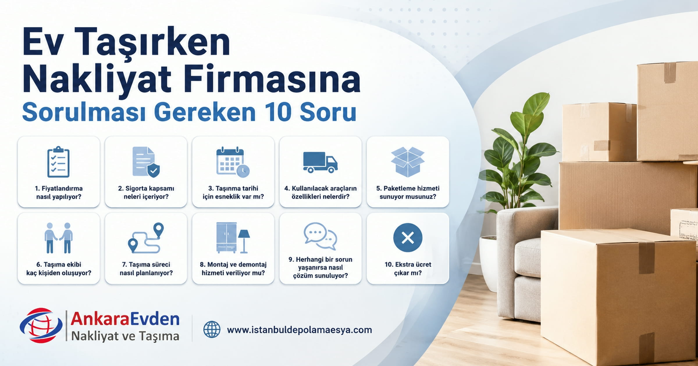 Ev taşıma öncesinde nakliyat firmasına yöneltilmesi gereken önemli sorular